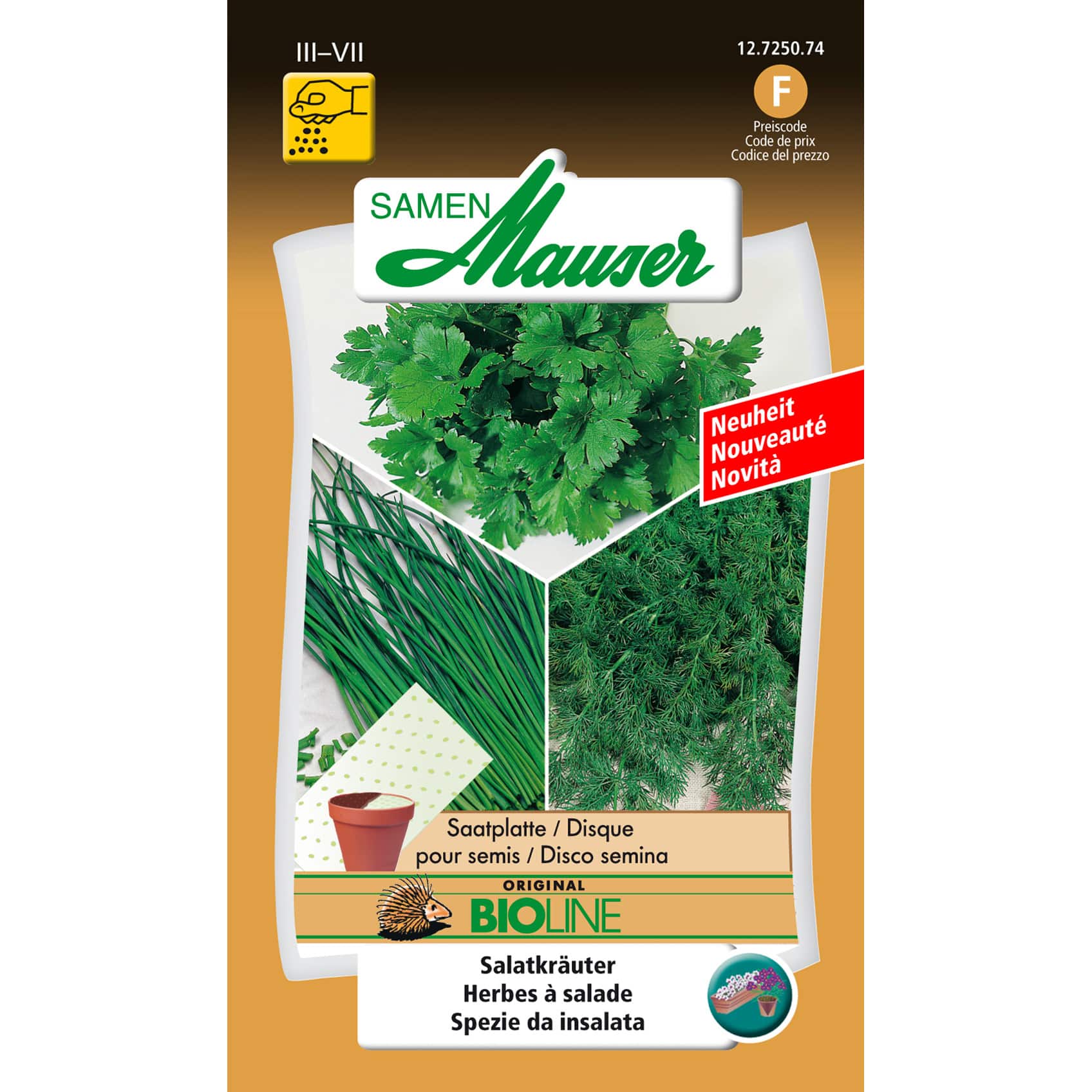 Saatmatte BIO Salatkräuter